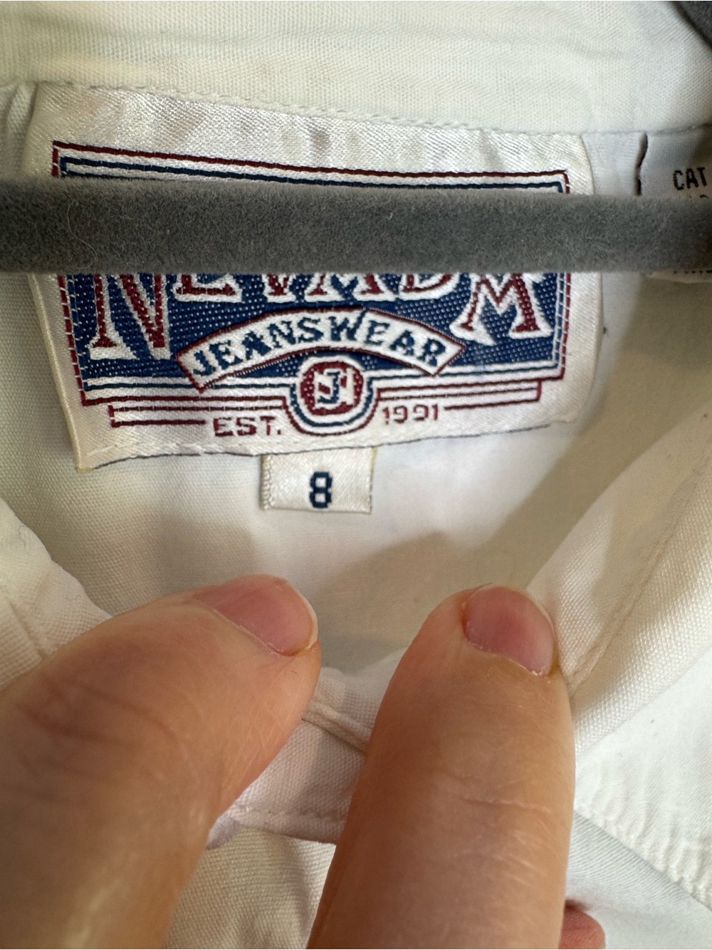 Vintage Nevada White Embroidered Button Up Blouse Cottagecore Coquette Top sz 8 - Picture 4 of 8